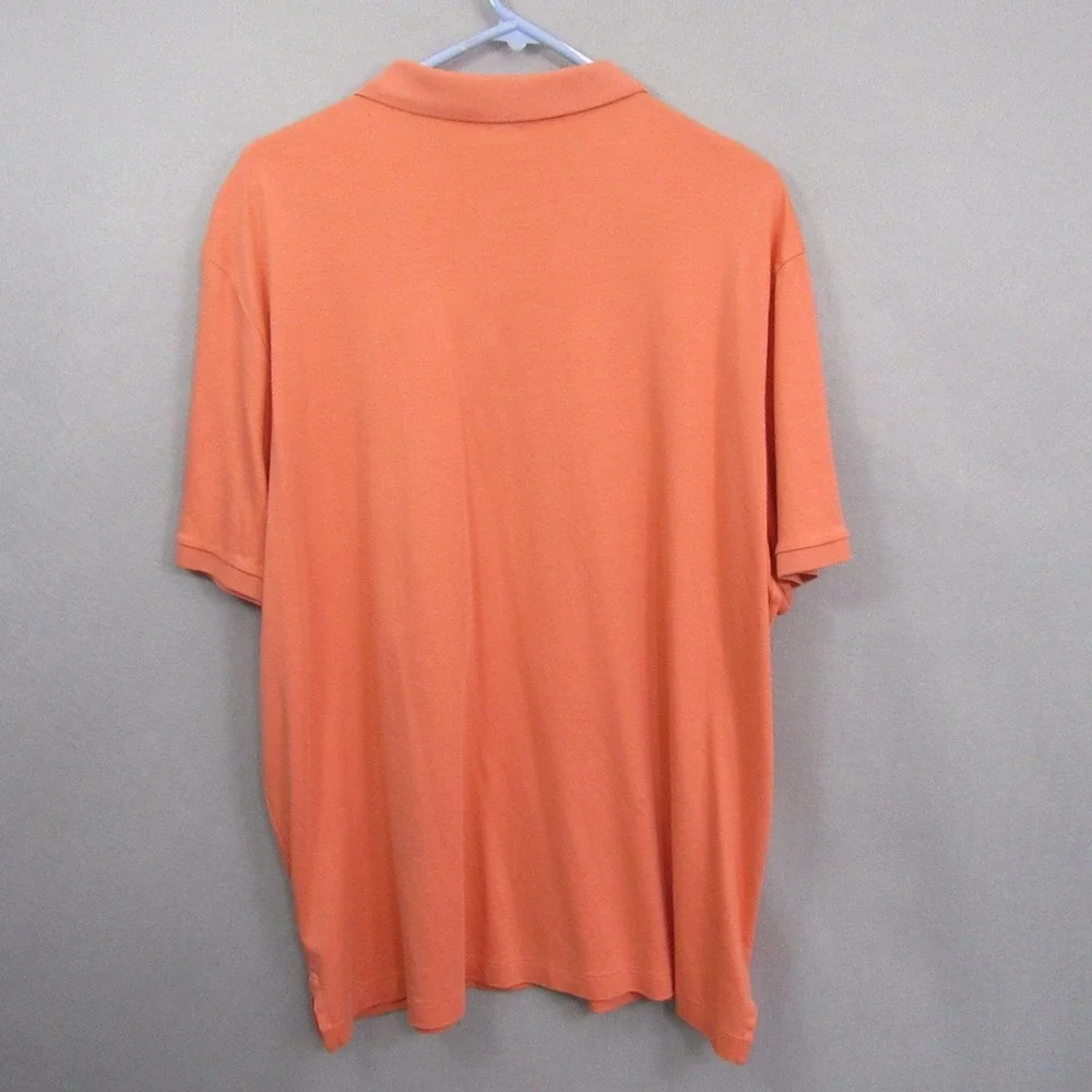 Polo Ralph Lauren Mens Polo‎ Shirt 2XL Orange Vintage Short Sleeve Golf